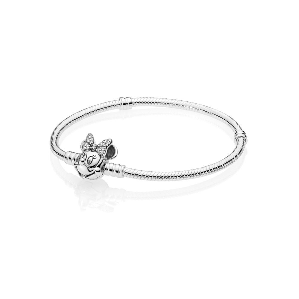 Disney Pandora Moments Pavé Minnie Mouse Clasp チェーンブレスレット