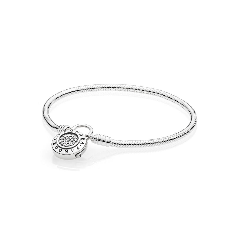 pandora moments pavé padlock clasp チェーンブレスレット