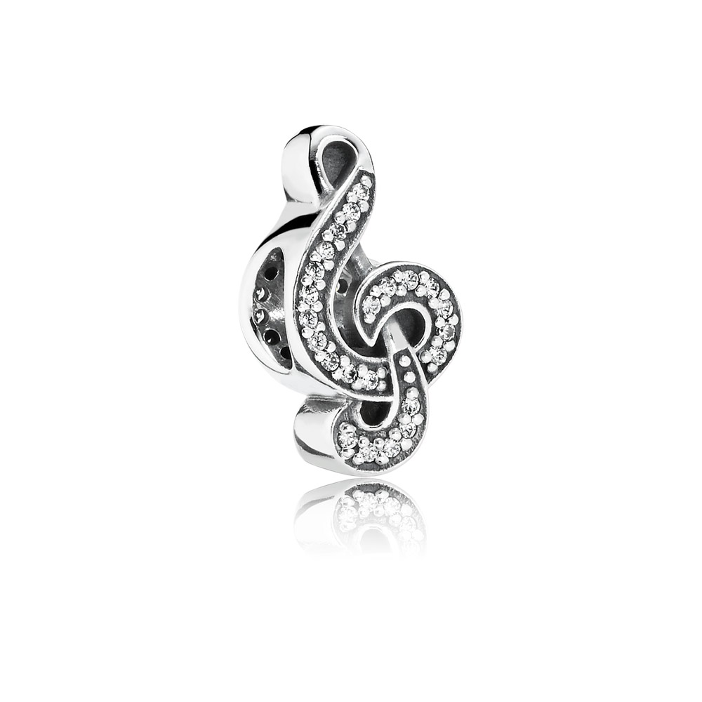 パンドラ clef silver チャーム with cubic zirconia